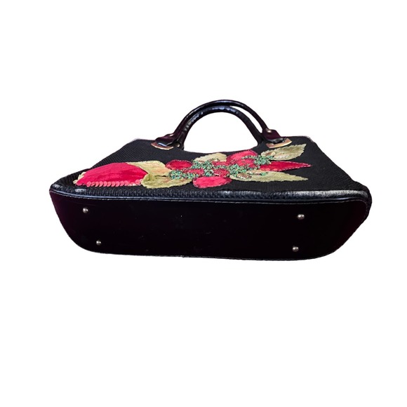 Hand Decorated by Caron of Houston, TX Vintage Handbag w Velvet Jeweled Design - Picture 13 of 16